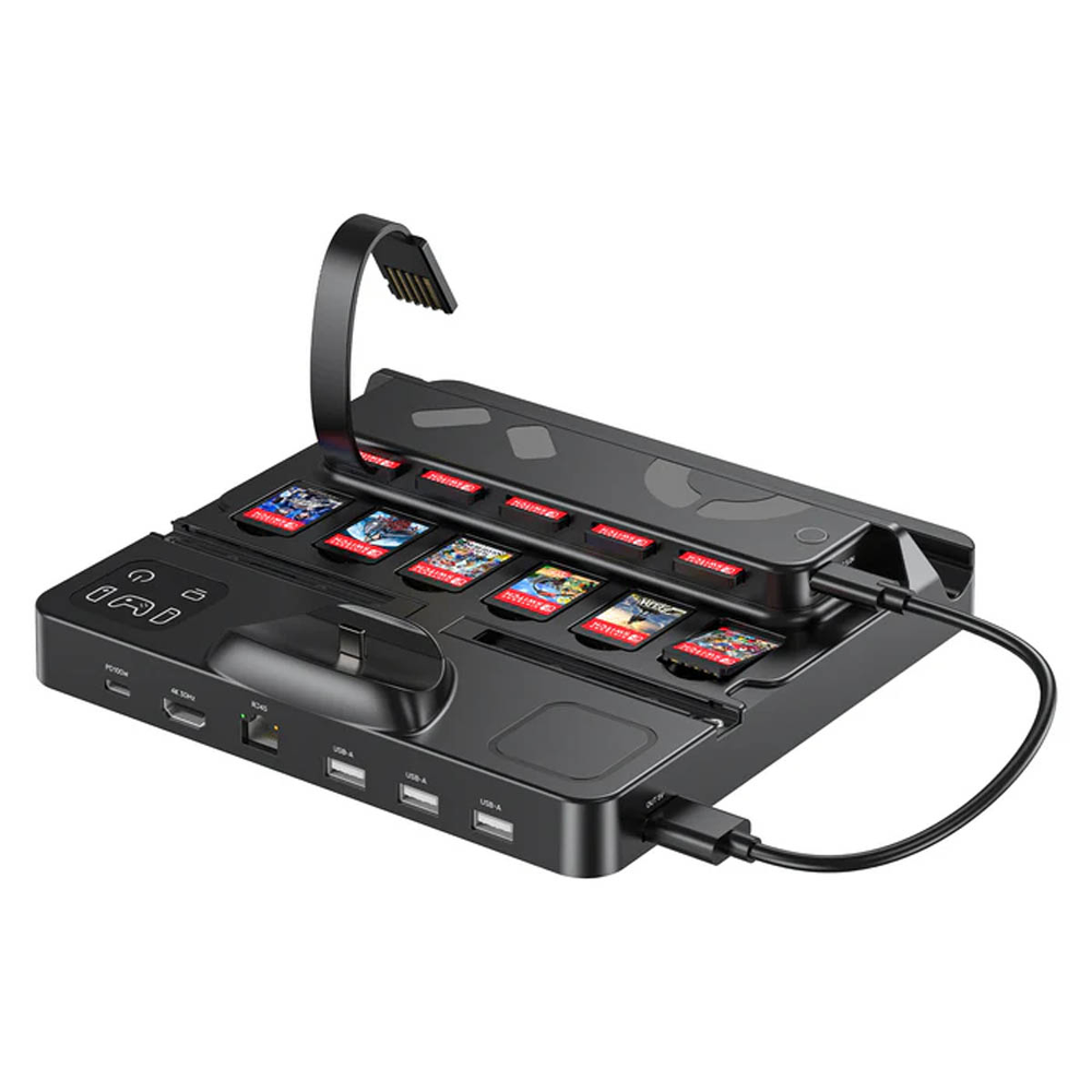 Unitek stacja ładująca Switch z przełącznikiem i czytnikiem kart do gier-1786027