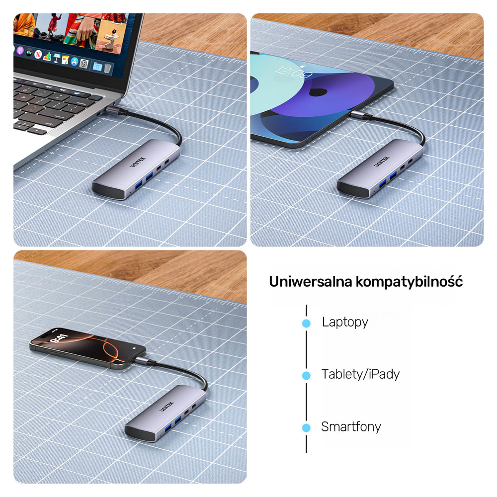 Unitek Hub 4w1 USB-C 10 Gbps, 2x USB-A i 2x USB-C H1112DGY01-1785974