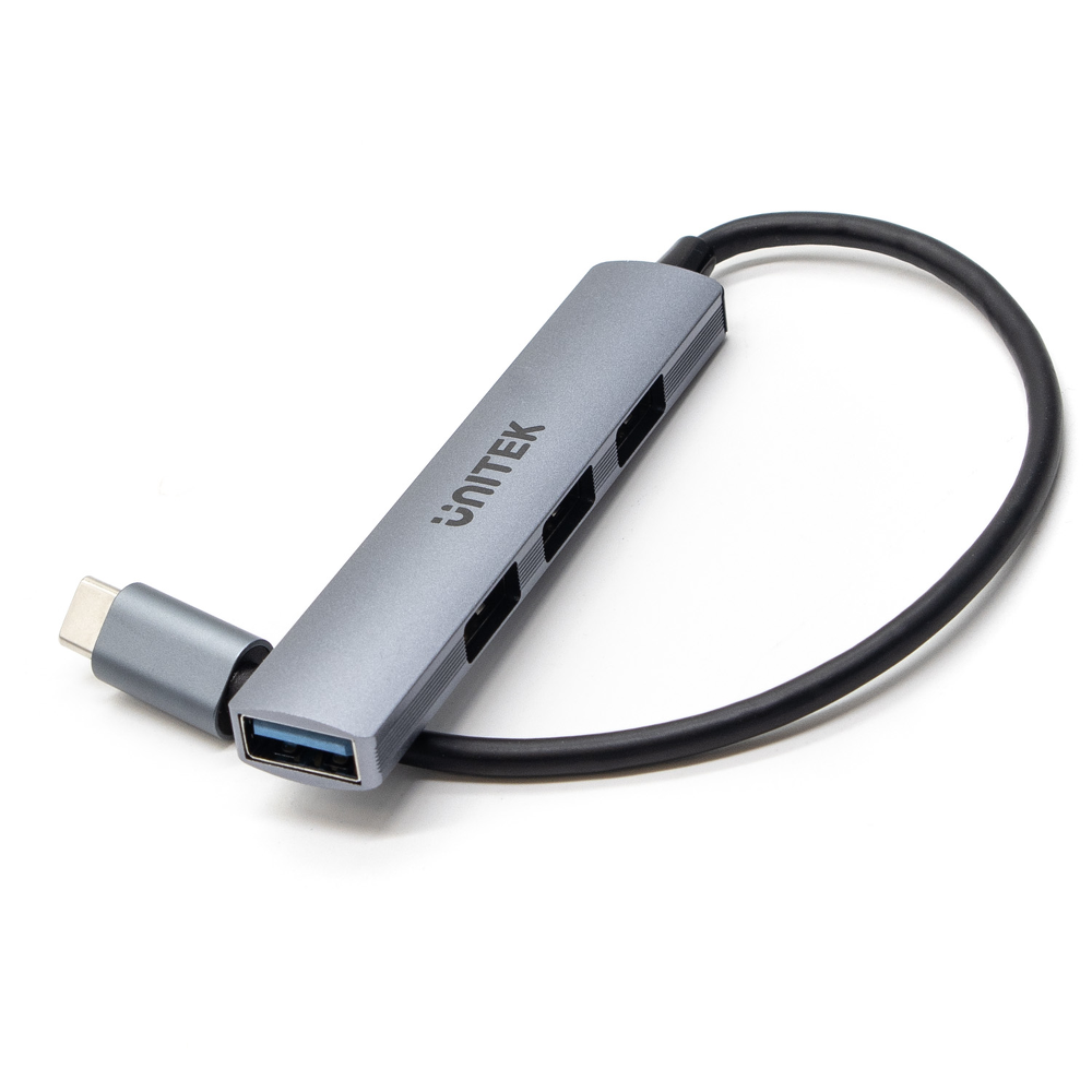 Unitek Hub USB-C 1*USB-A 5 Gbps, 3*USB-A 2.0 alu-1654652