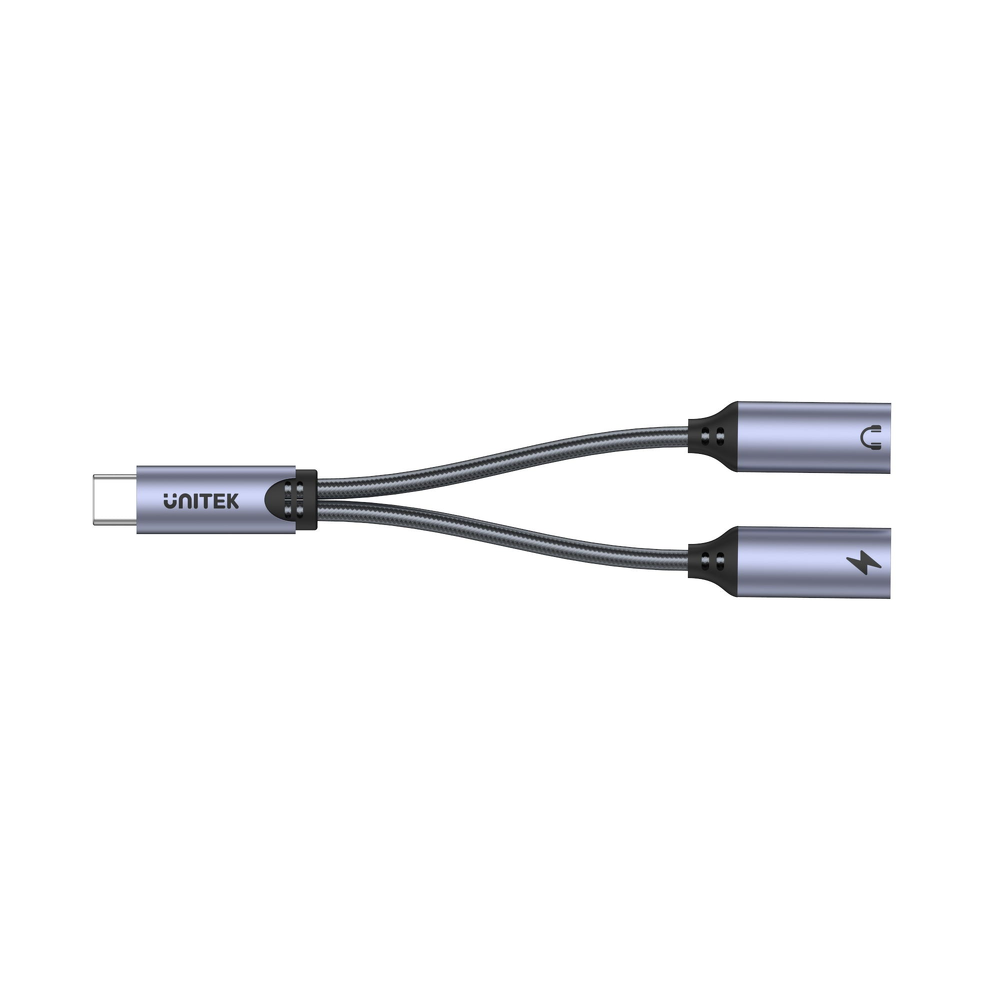 Unitek Adapter USB-C na 2 x port USB-C audio i 18W-1635817
