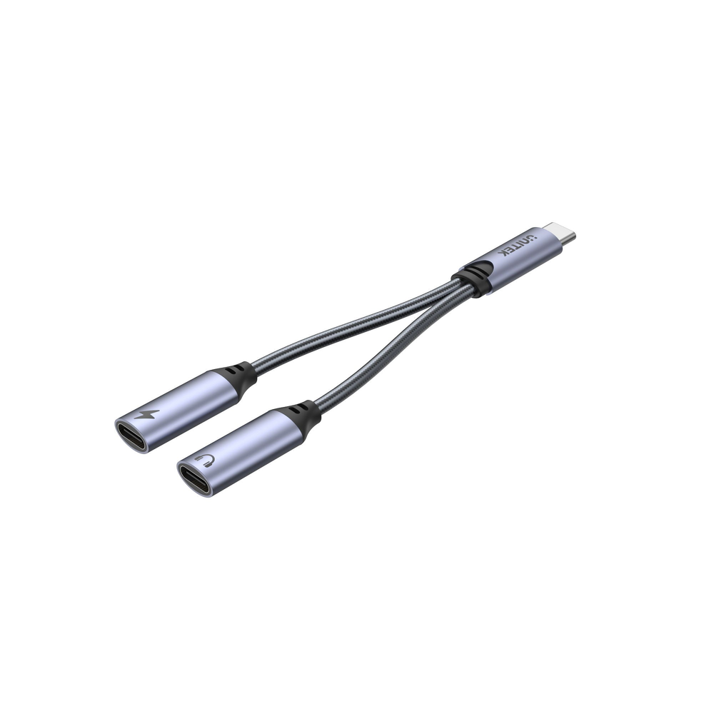 Unitek Adapter USB-C na 2 x port USB-C audio i 18W-1357731