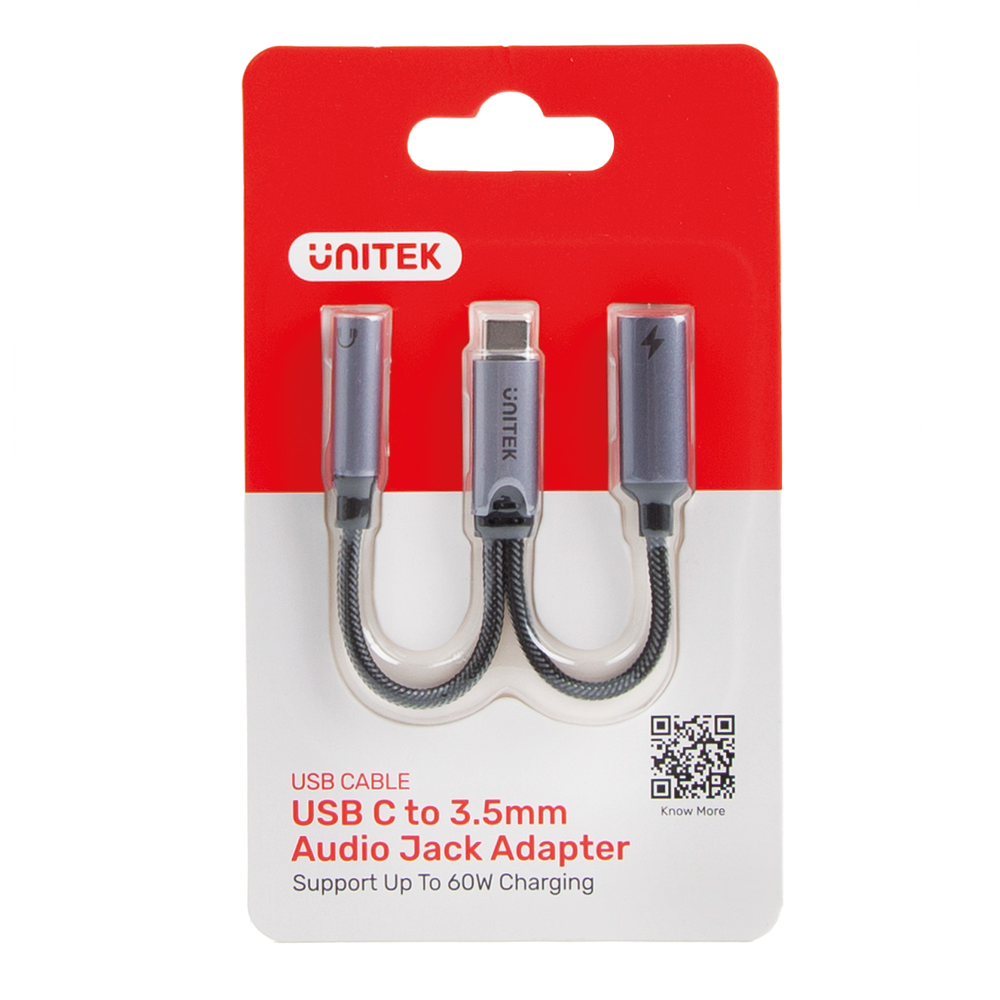 Unitek Adapter USB-C na 2 x port USB-C audio i 18W-1357736