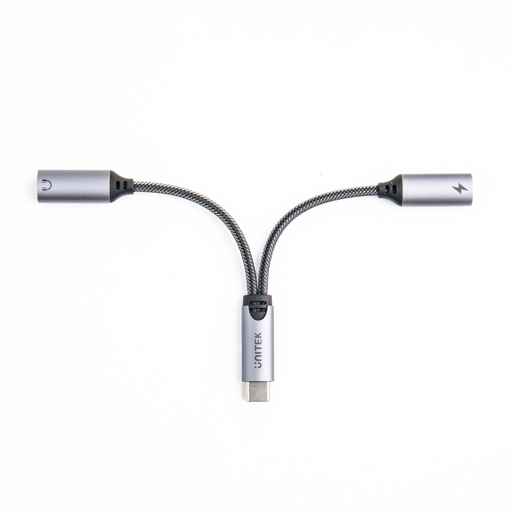 Unitek Adapter USB-C na 2 x port USB-C audio i 18W-1635822