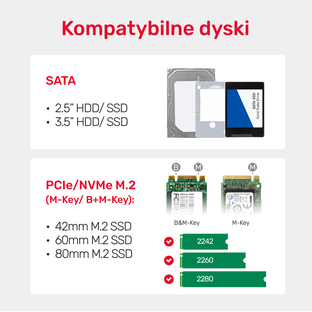 Unitek Mostek / stacja klonująca dyski SATA i M.2-1634376