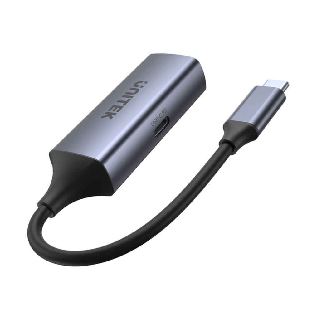 Unitek Adapter USB-C - RJ45 1Gbit LAN, PD 100W-1635079