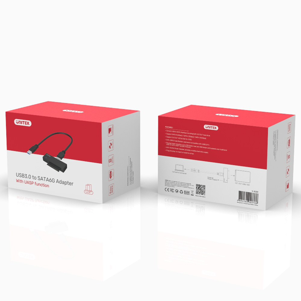 Unitek Y-1039 mostek USB 3.0 - SATA III 2,5''/3,5''-1275145