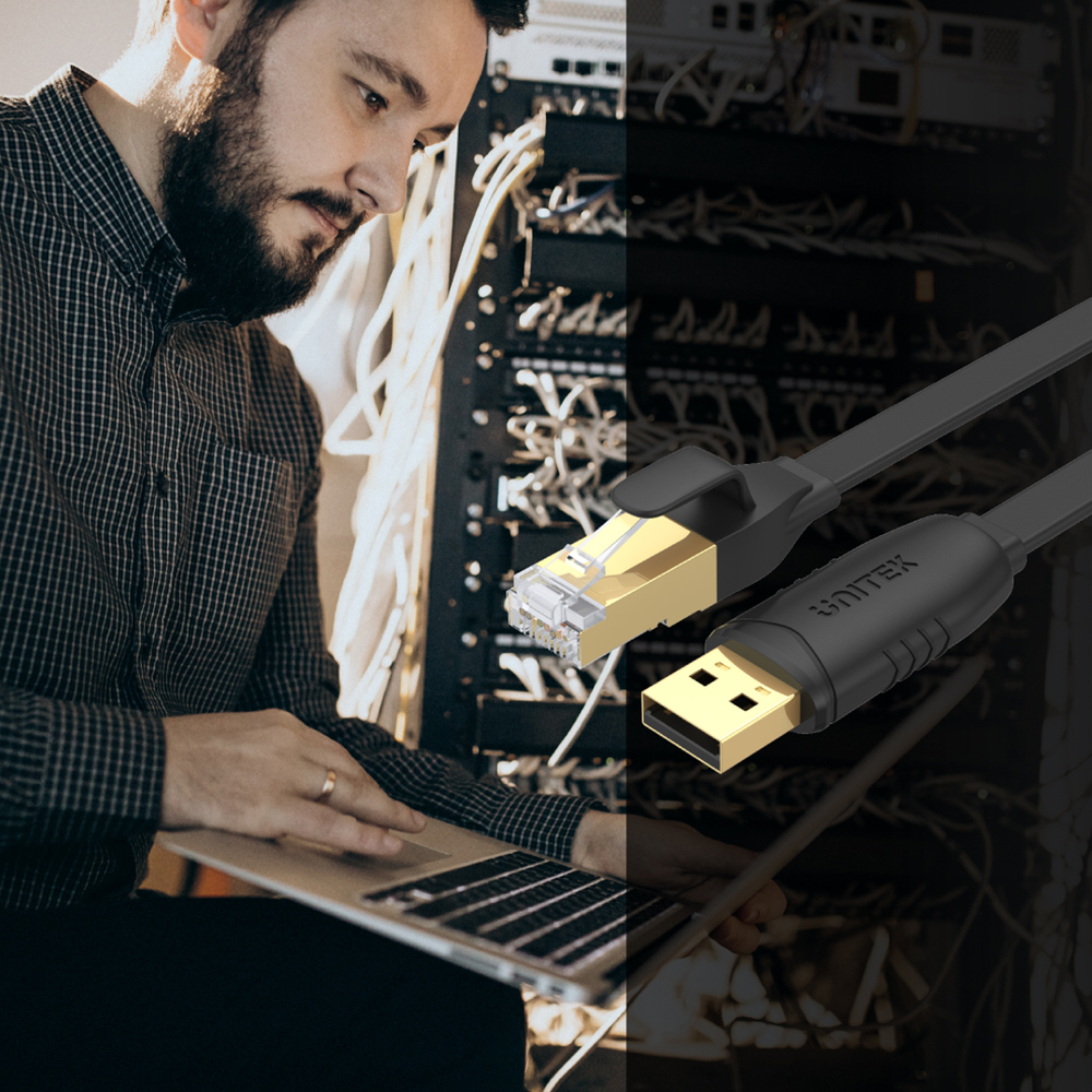 Unitek kabel RJ-45 na USB-A konsolowy 1,8m-1633392