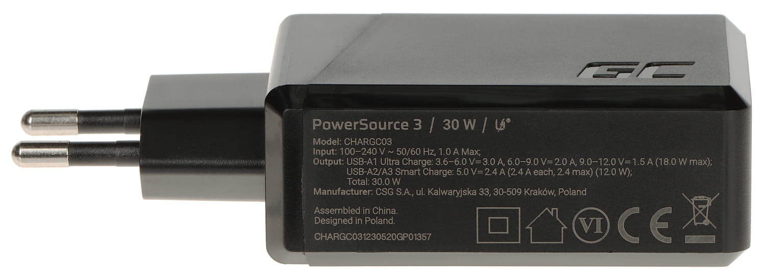 ŁADOWARKA SIECIOWA USB CHARGC03-GC Green Cell-1629453