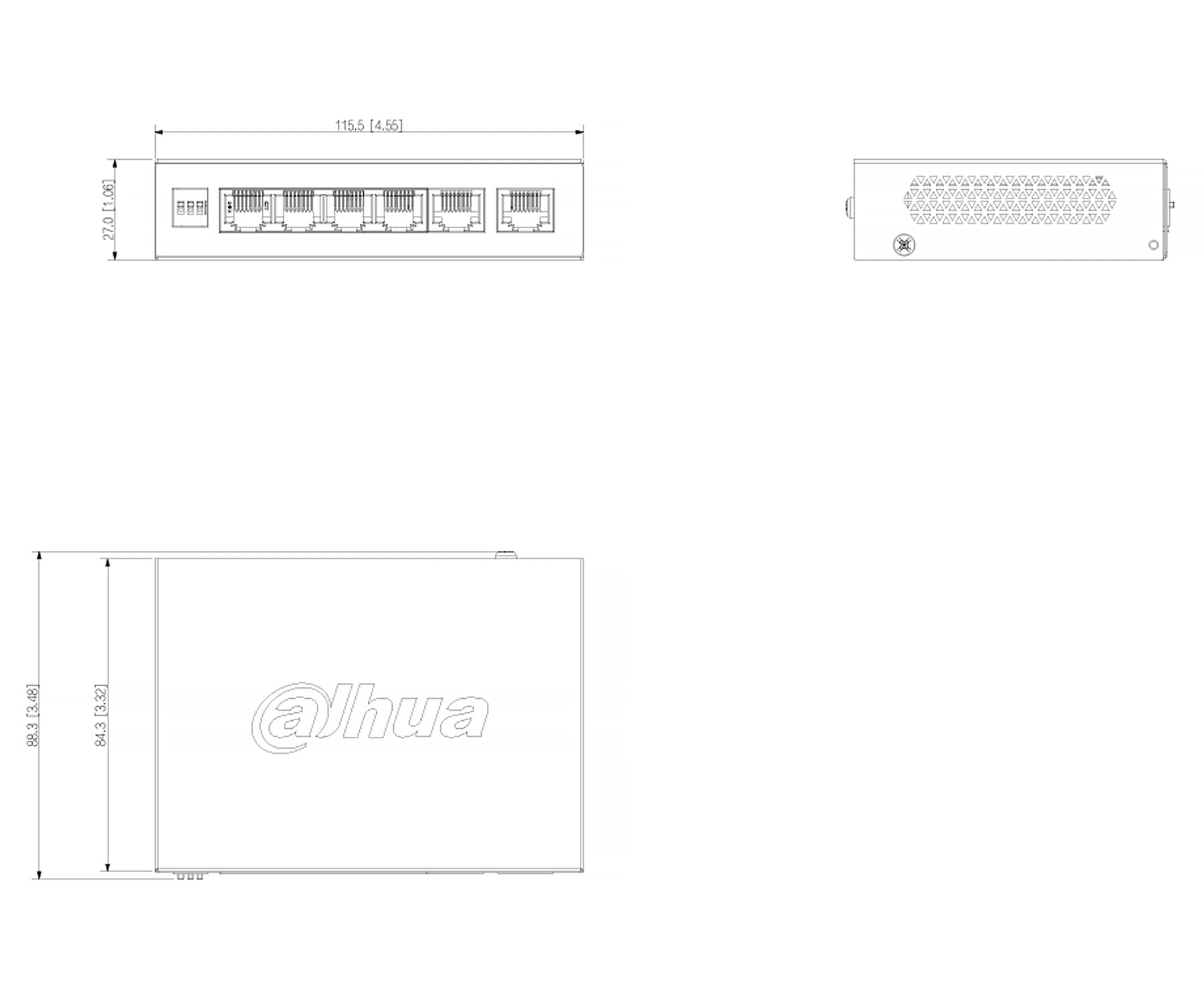 SWITCH POE CS4006-4GT-60-V2 4-PORTOWY DAHUA-1823039