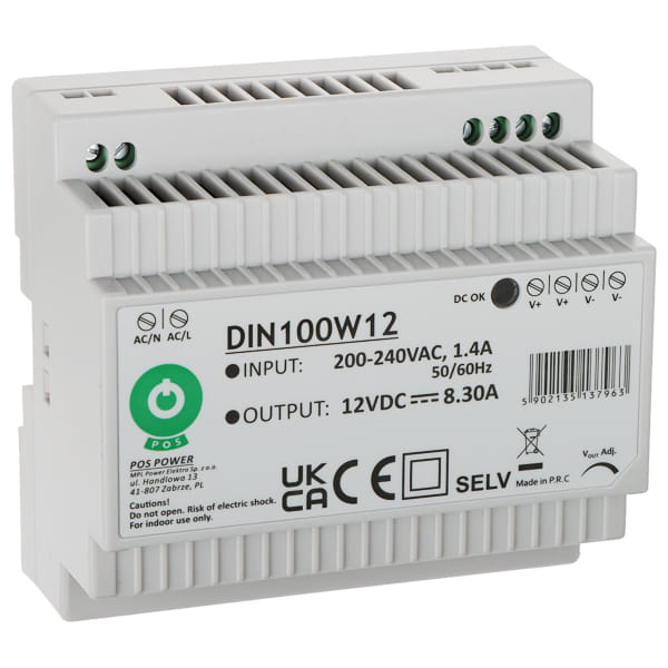 ZASILACZ IMPULSOWY DIN100W12 POS-1775016