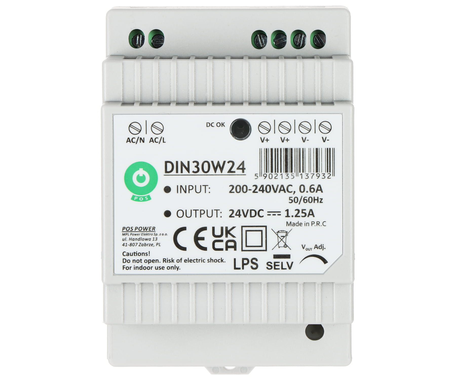 ZASILACZ IMPULSOWY DIN30W24 POS-1775031