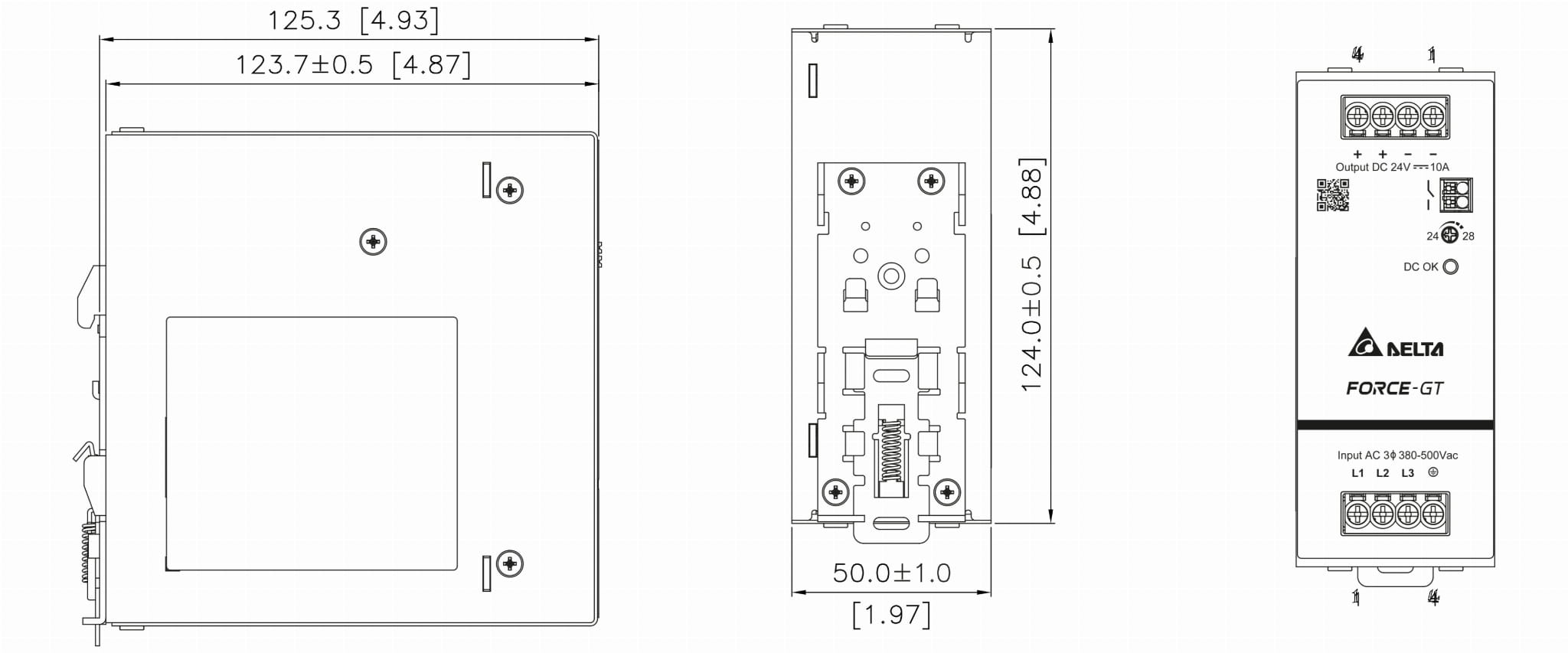 ZASILACZ IMPULSOWY DRF-24V240W3GBA FORCE-GT (3 FAZY) Delta Electronics-1820166