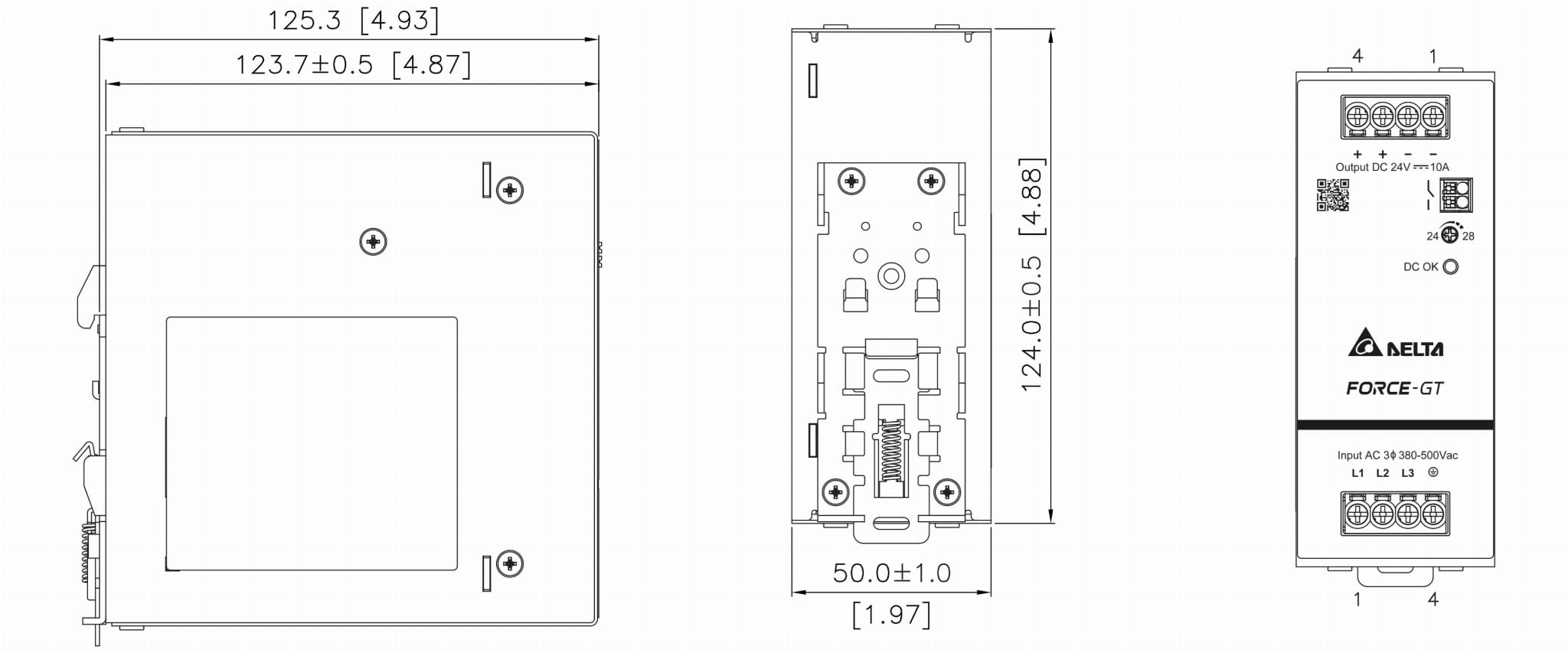 ZASILACZ IMPULSOWY DRF-48V240W1GBA FORCE-GT (1 FAZA) Delta Electronics-1820135