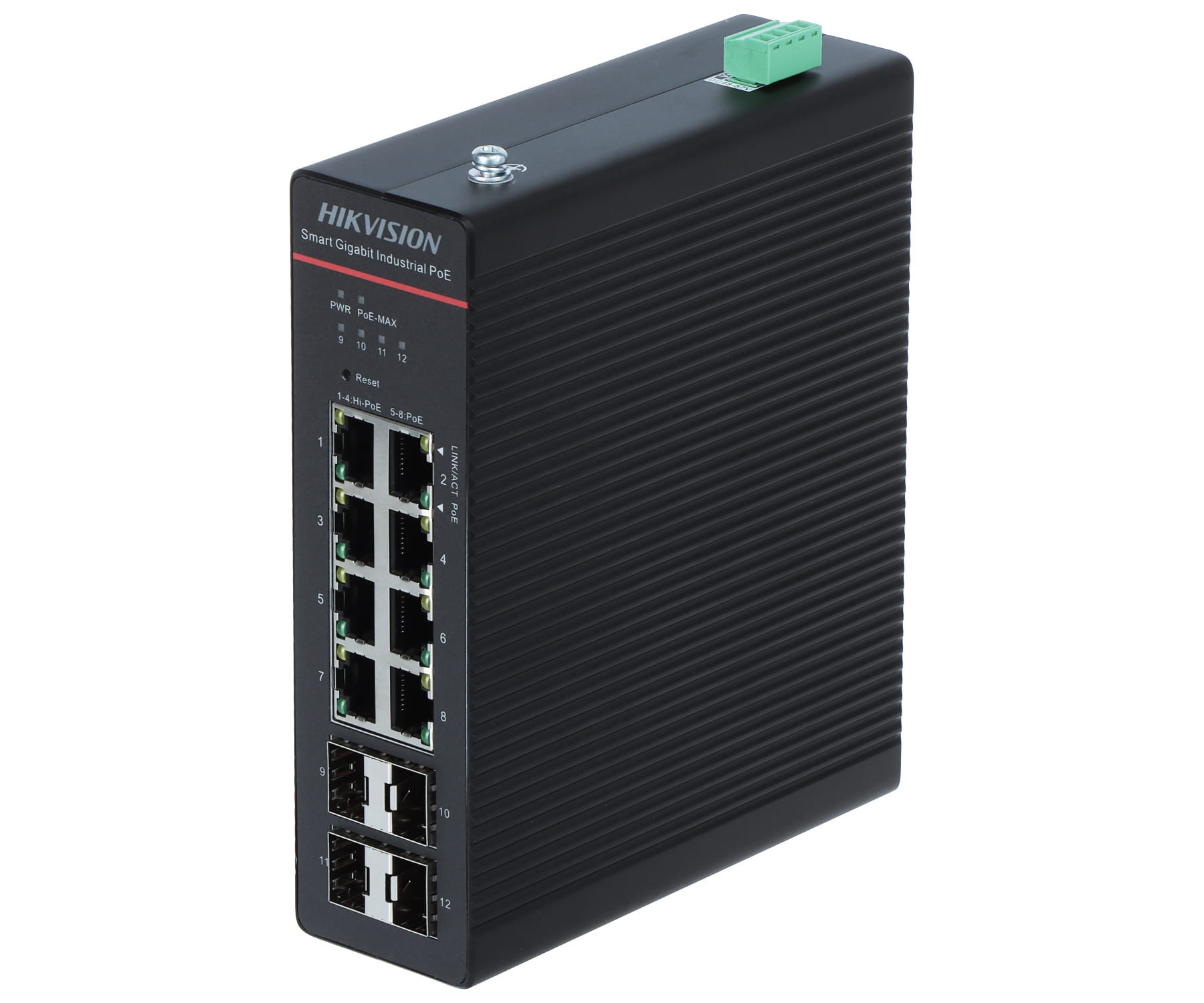 SWITCH PRZEMYSŁOWY POE DS-3T1512HP-SI-8P4FKIT(75W) 8-PORTOWY SFP Hikvision-1869316