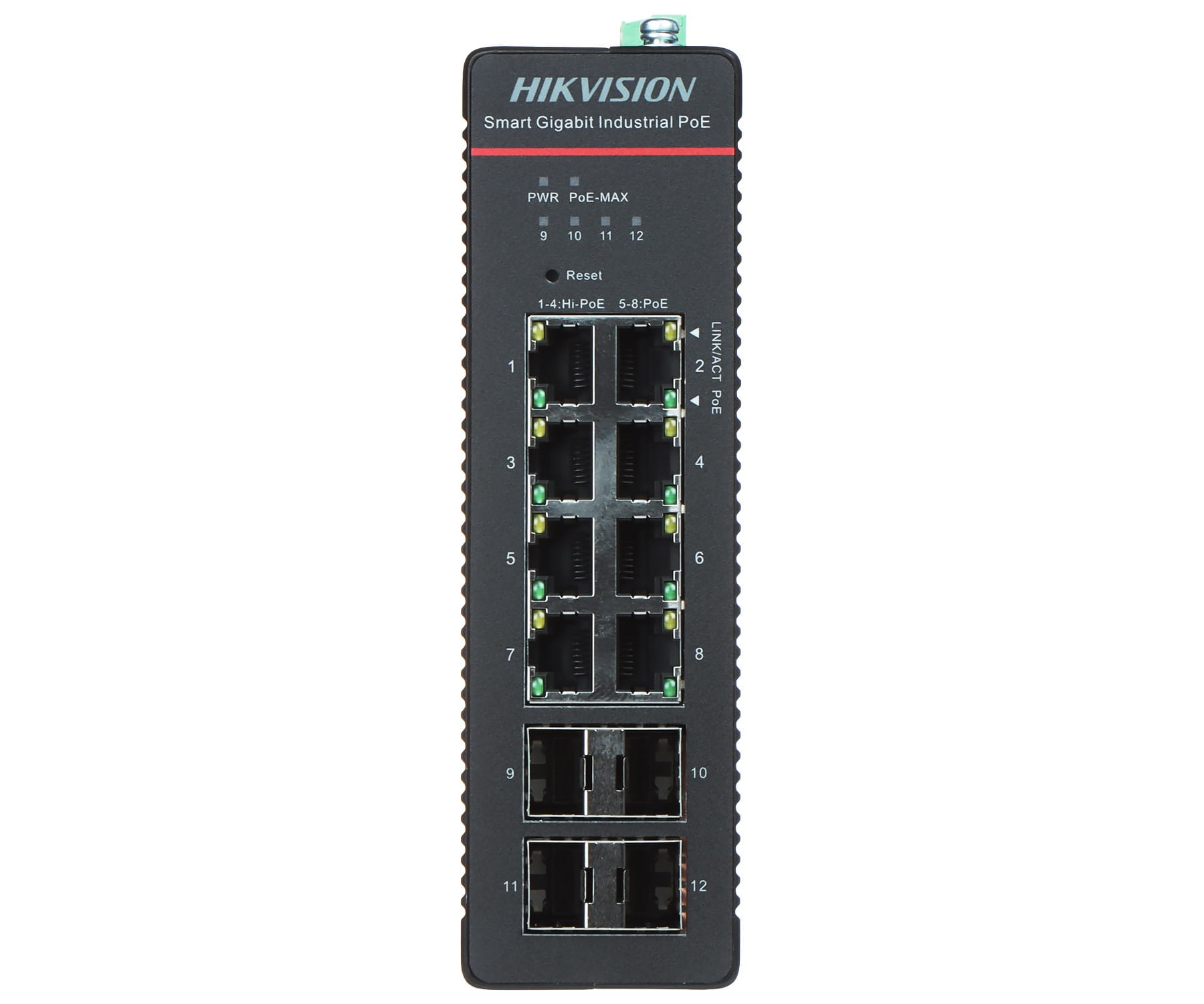 SWITCH PRZEMYSŁOWY POE DS-3T1512HP-SI-8P4FKIT(75W) 8-PORTOWY SFP Hikvision-1869314