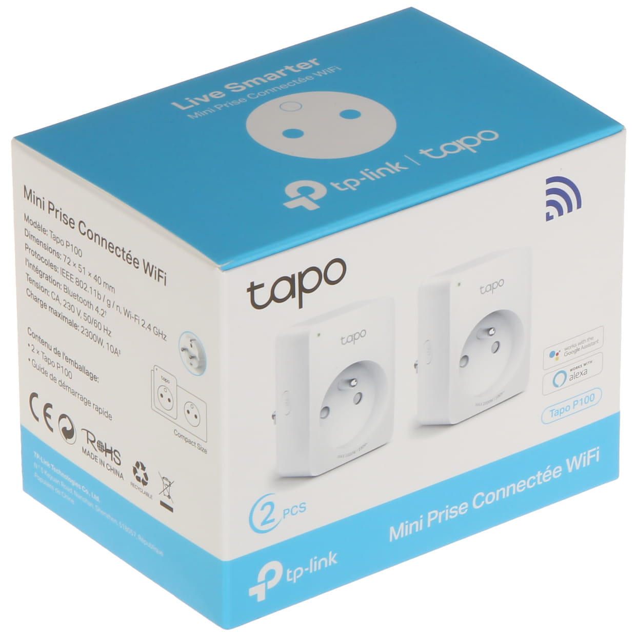 INTELIGENTNE GNIAZDO ELEKTRYCZNE TL-TAPO-P100(2-PACK) 2300W TP-LINK-1330810