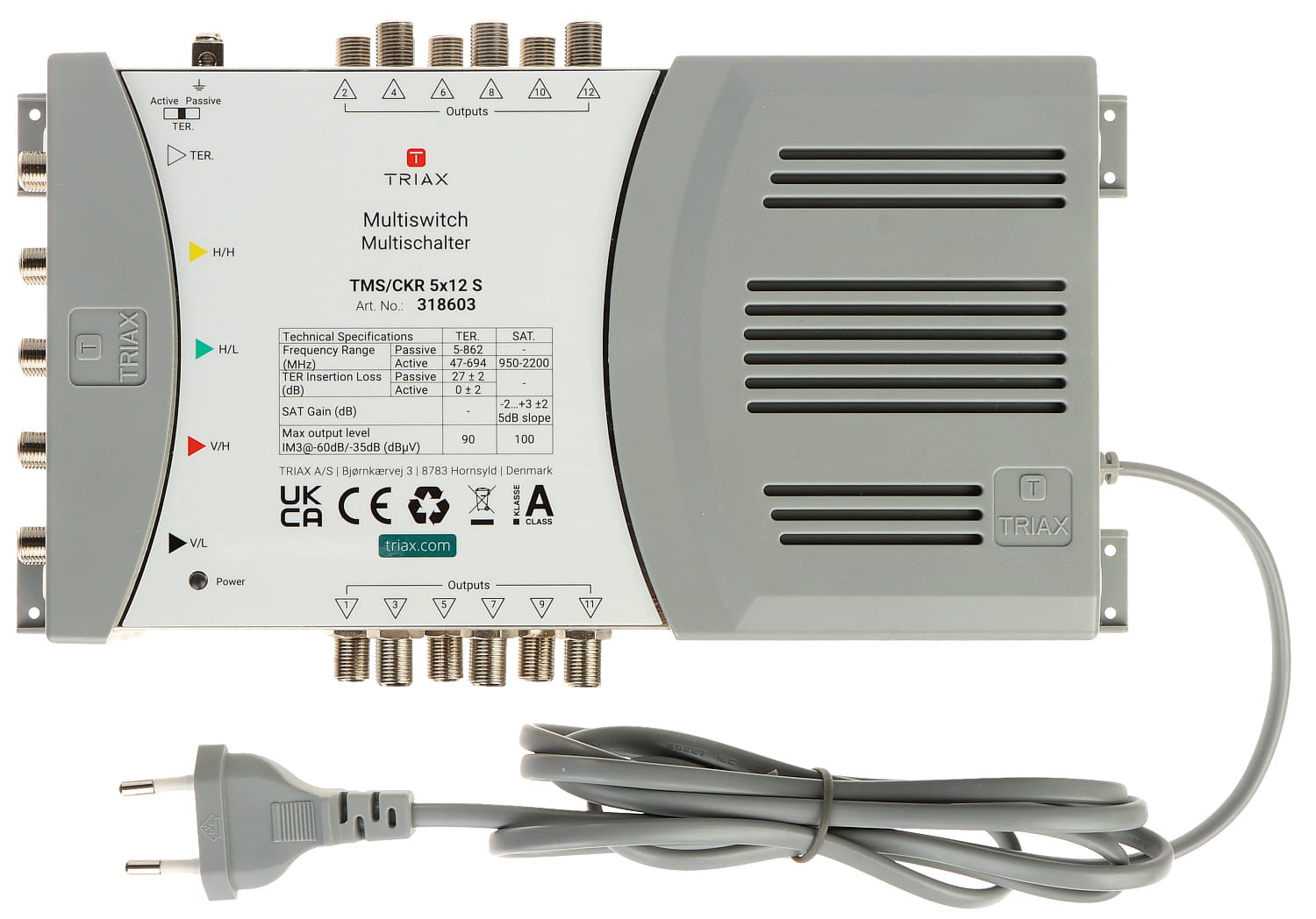MULTISWITCH TMS-5/12S 5 WEJŚĆ / 12 WYJŚĆ TRIAX-1319203
