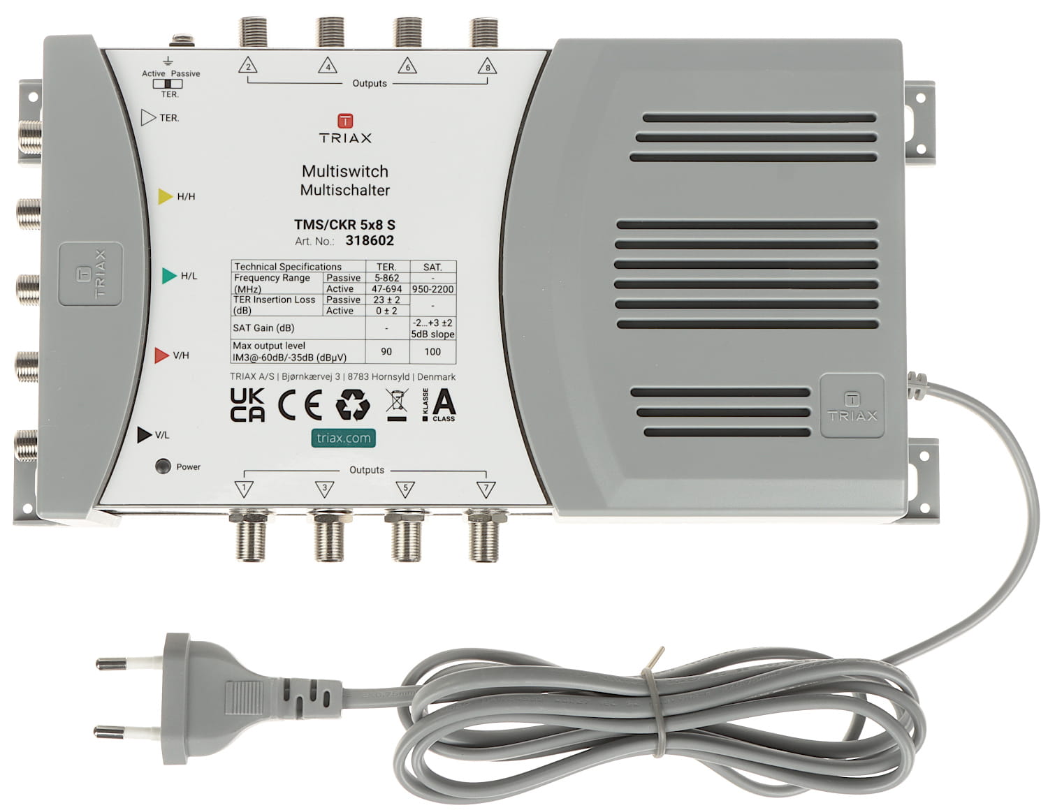 MULTISWITCH TMS-5/8S 5 WEJŚĆ / 8 WYJŚĆ TRIAX-1517971