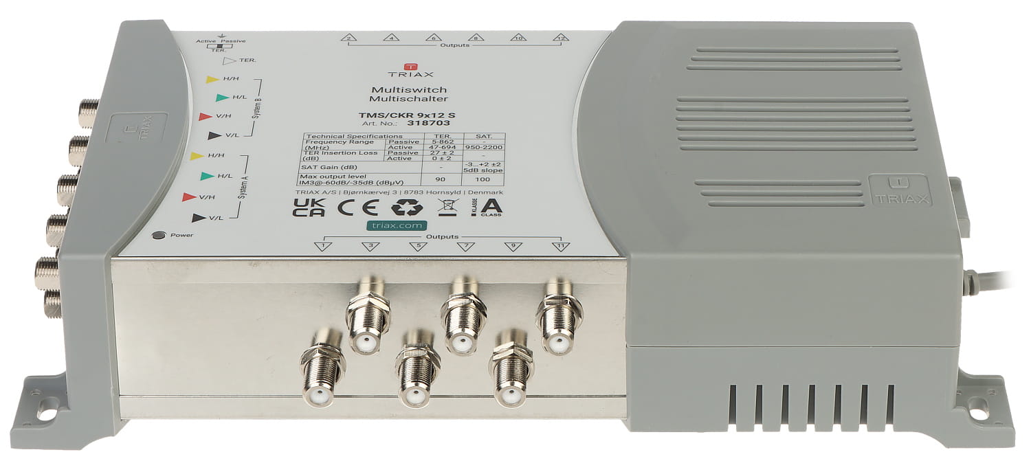 MULTISWITCH TMS-9/12S 9 WEJŚĆ / 12 WYJŚĆ TRIAX-1517517