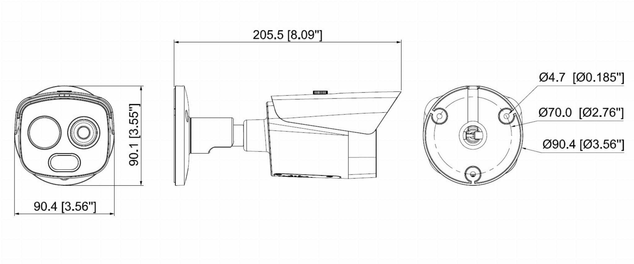 HYBRYDOWA KAMERA TERMOWIZYJNA IP TPC-BF1241-B10F12-DW-S8 10mm - 960p, 12mm - 4Mpx DAHUA-1873095