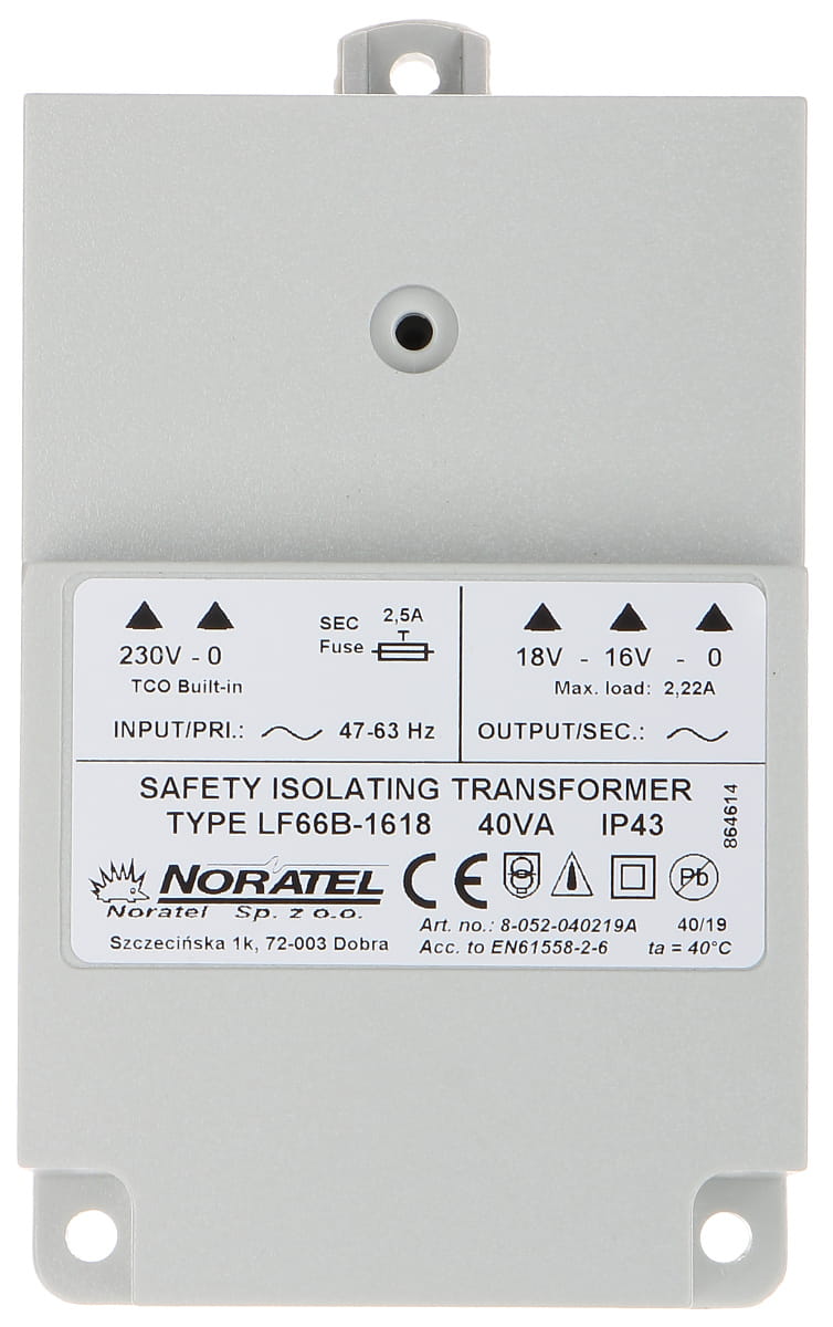 ZASILACZ NAPIĘCIA ZMIENNEGO TR-40VA/NORATEL SATEL-1337071