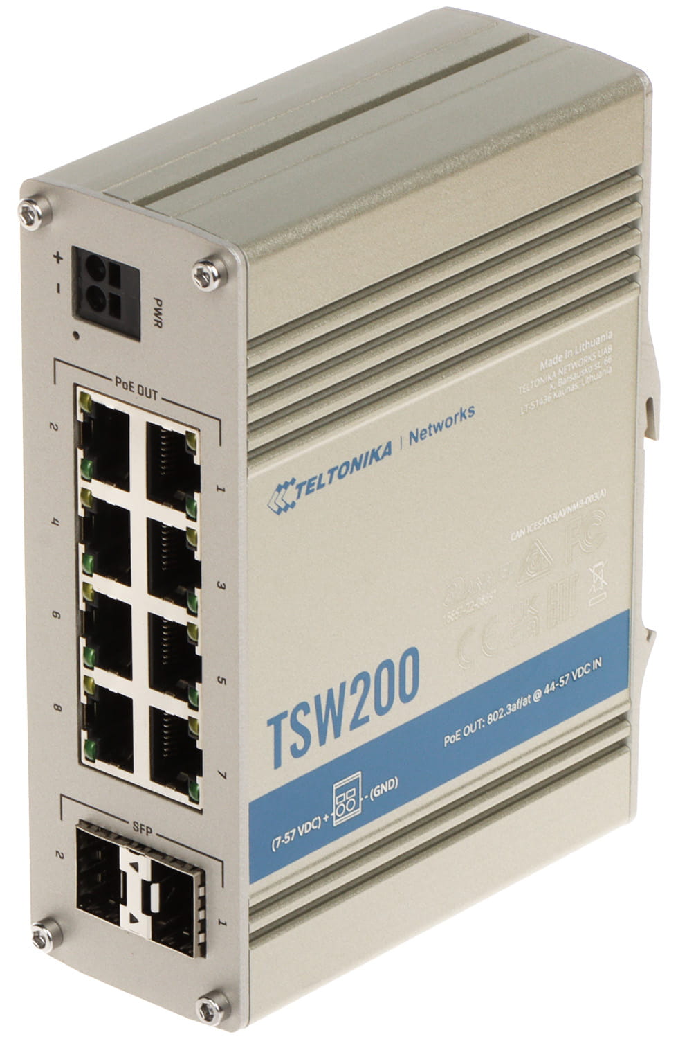 SWITCH PRZEMYSŁOWY POE TSW200 8-PORTOWY SFP Teltonika-1683420