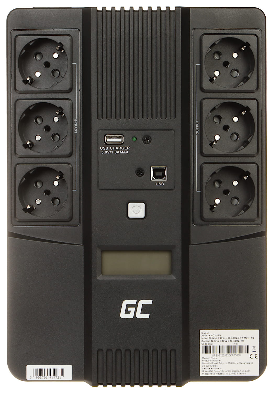 ZASILACZ UPS UPS07 800VA Green Cell-1629388