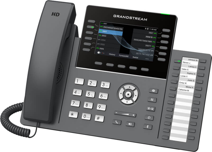 Grandstream GRP2636 – telefon IP – widok pod kątem.jpg