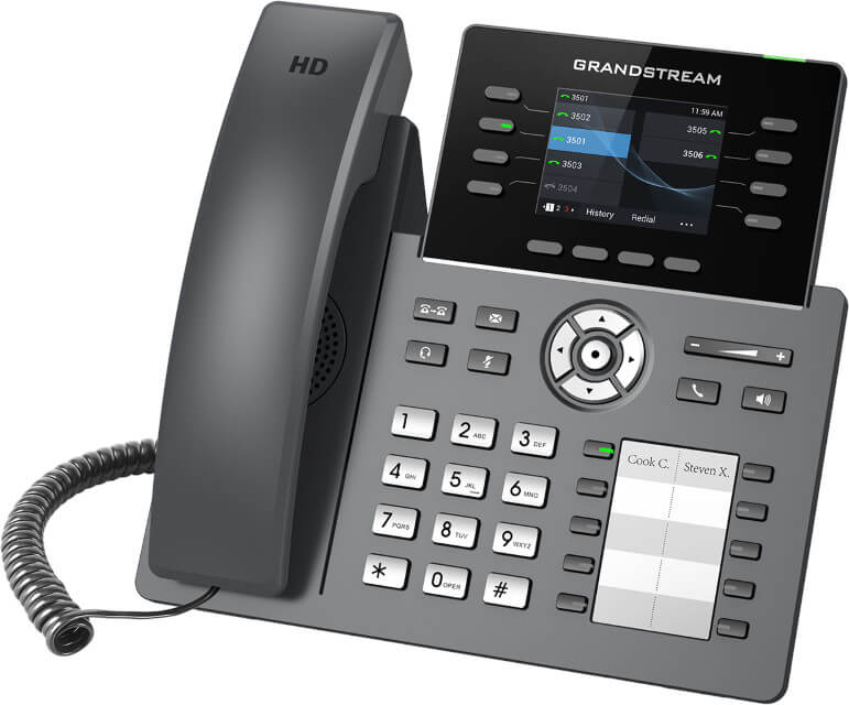 Grandstream GRP2634 – telefon IP – widok pod kątem.jpg