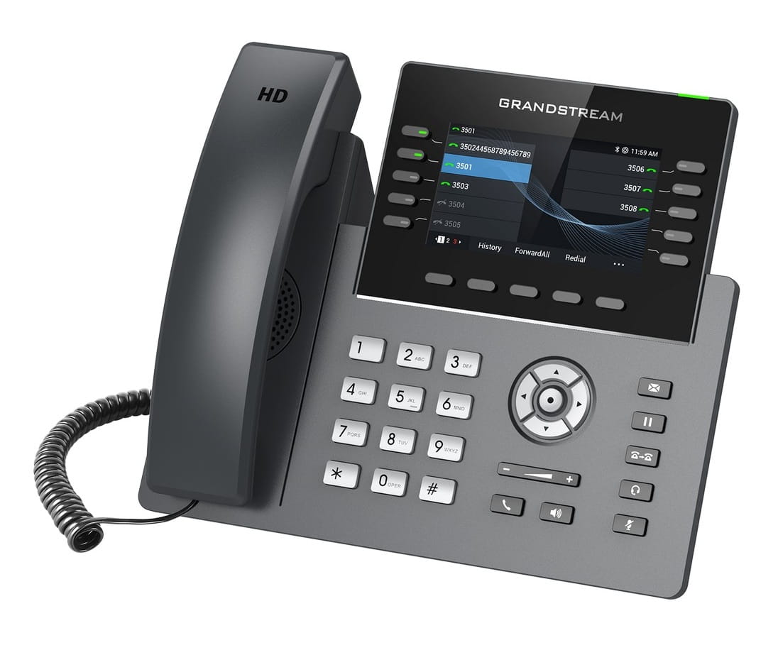 Grandstream GRP2615 – telefon IP – widok pod kątem.jpg