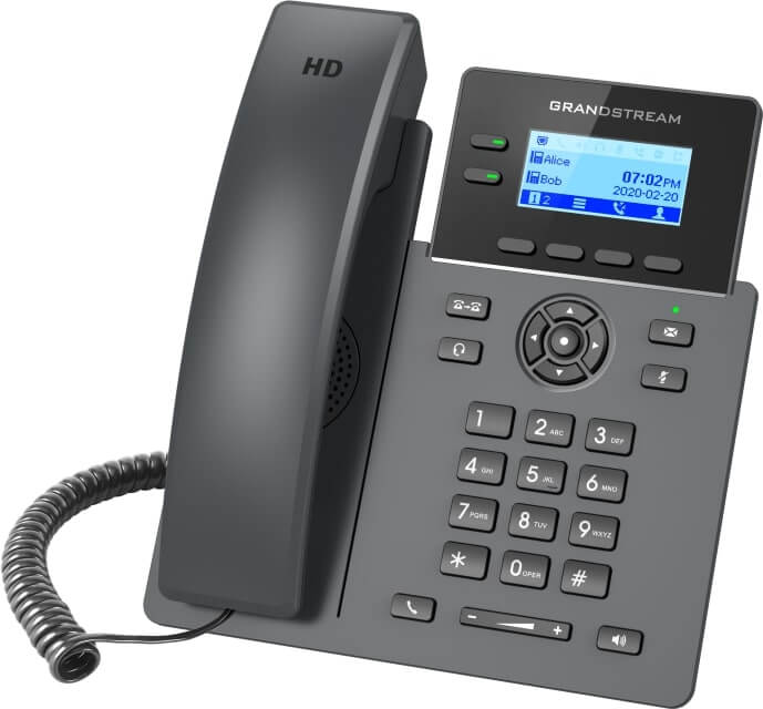 Grandstream GRP2602 – telefon IP – widok pod kątem.jpg