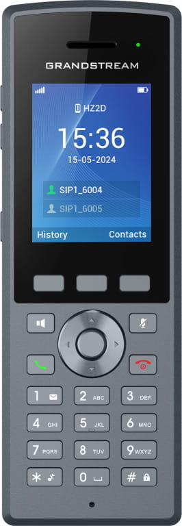 Grandstream DP735 – słuchawka DECT IP – widok z przodu.jpg