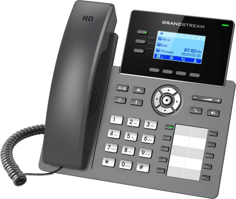 Grandstream GRP2604P – telefon IP – widok pod kątem.jpg