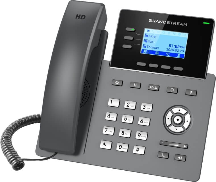Grandstream GRP2603P – telefon IP – widok pod kątem.jpg
