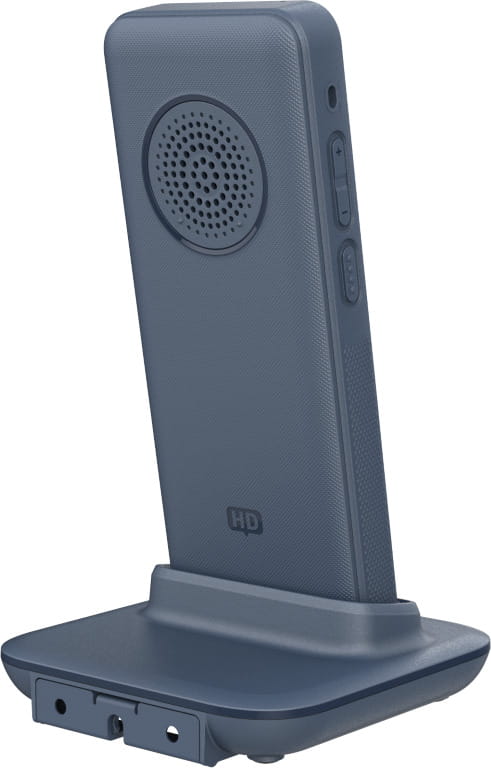 Grandstream WP836 – telefon WiFi VoIP – widok pod kątem tył z ładowarką.jpg
