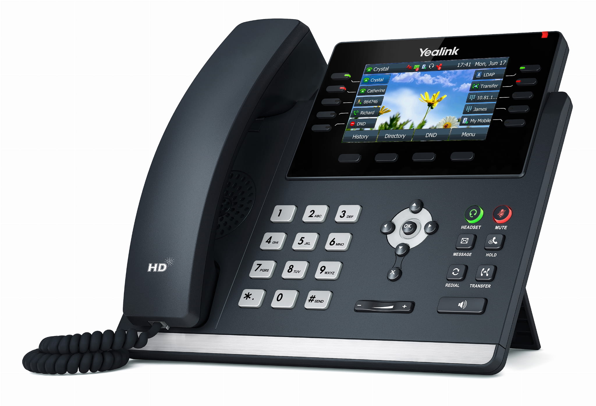 Yealink SIP-T46U – telefon IP – widok pod kątem.jpg