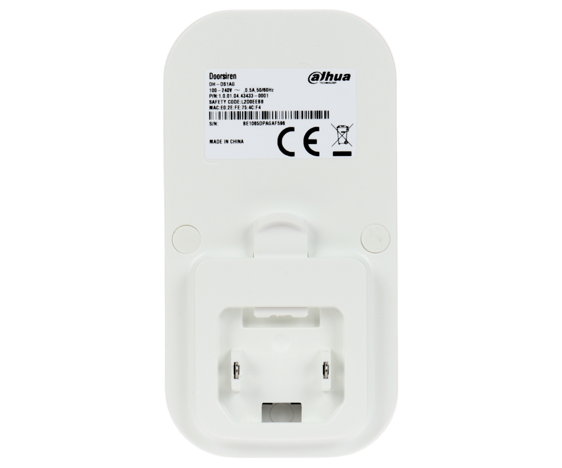 BEZPRZEWODOWY GONG DRZWIOWY DS1AG Wi-Fi 6, AC 230V DAHUA-1869743