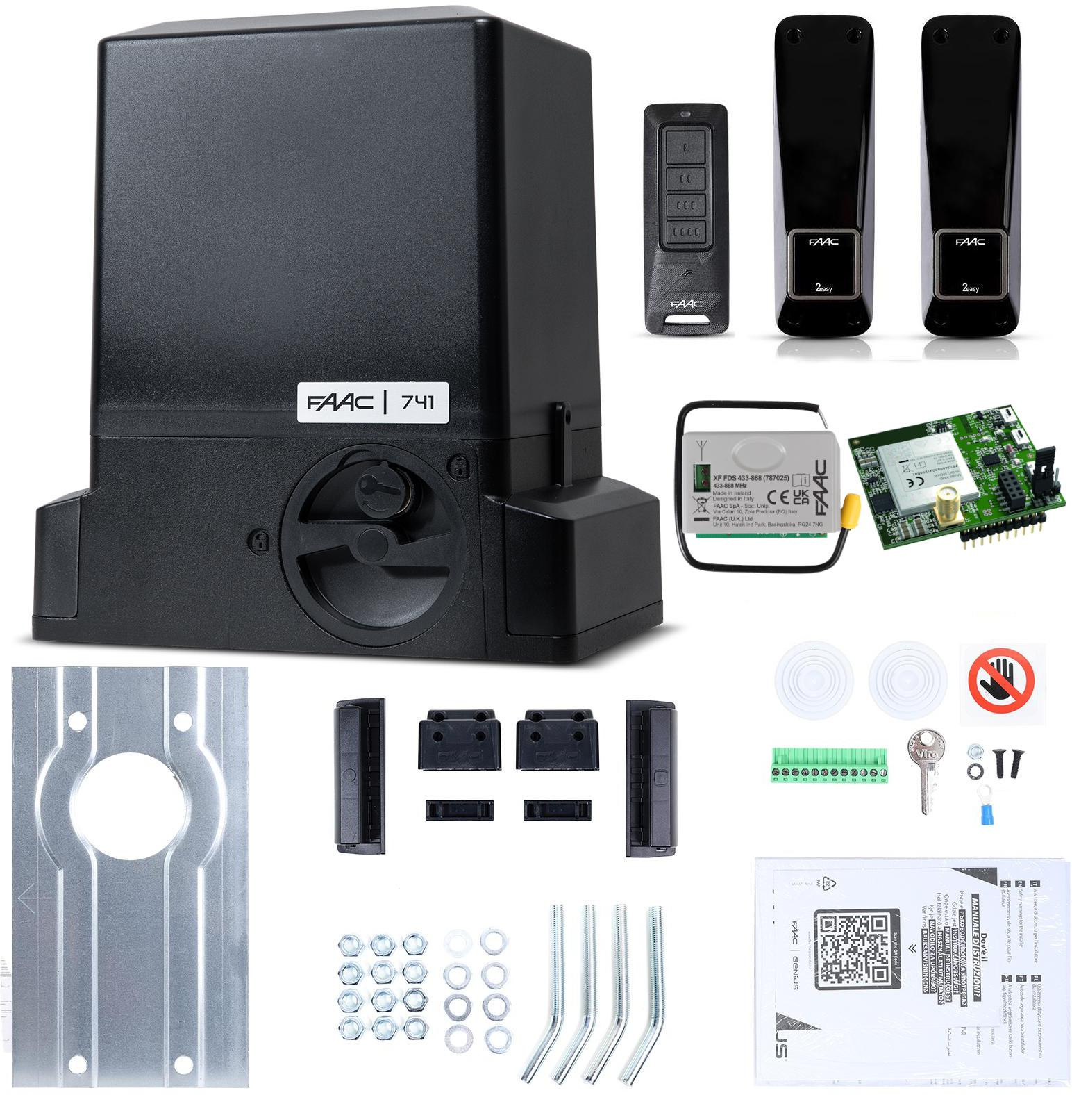 Zestaw Delta 3 SMART GSM - FAAC 741 (Wi-Fi+LTE+BLE) do 900kg bram przesuwnych-1928325