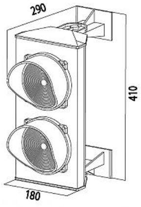 Semafor CAME PSSRV2 (2-komorowy: czerwone-zielone) 230V LED (001PSSRV2)-1804340