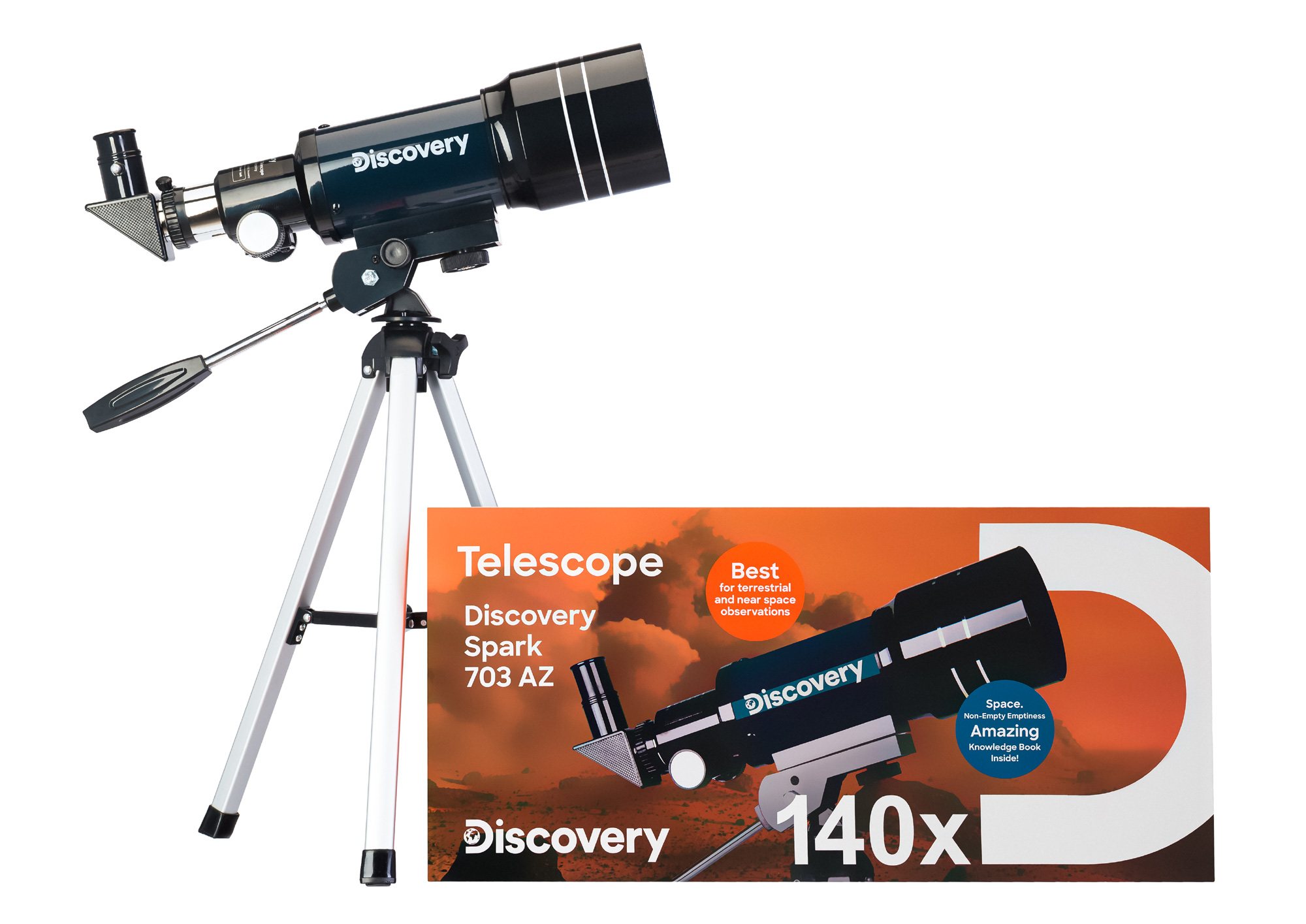 (PL) Teleskop Levenhuk Discovery Spark 703 AZ z książką-1542538