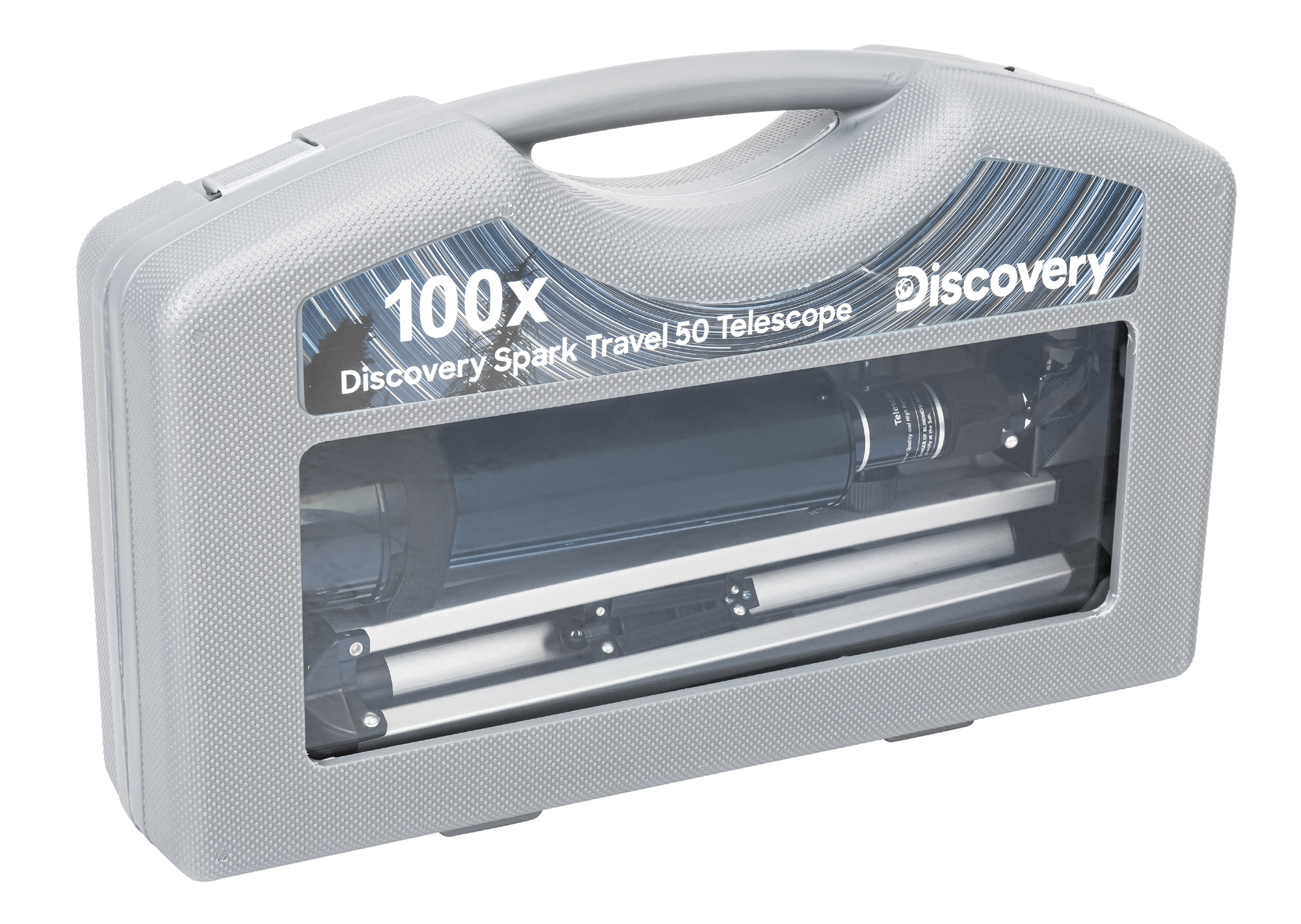 (PL) Teleskop Levenhuk Discovery Spark Travel 50 z książką-1542592