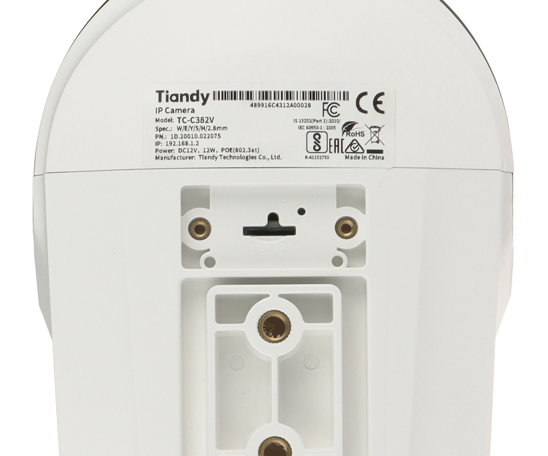 KAMERA IP TC-C382V SPEC:W/E/Y/S/H/2.8MM PANORAMICZNA Full-Color - 8Mpx 2 X 2.8mm TIANDY-1957565