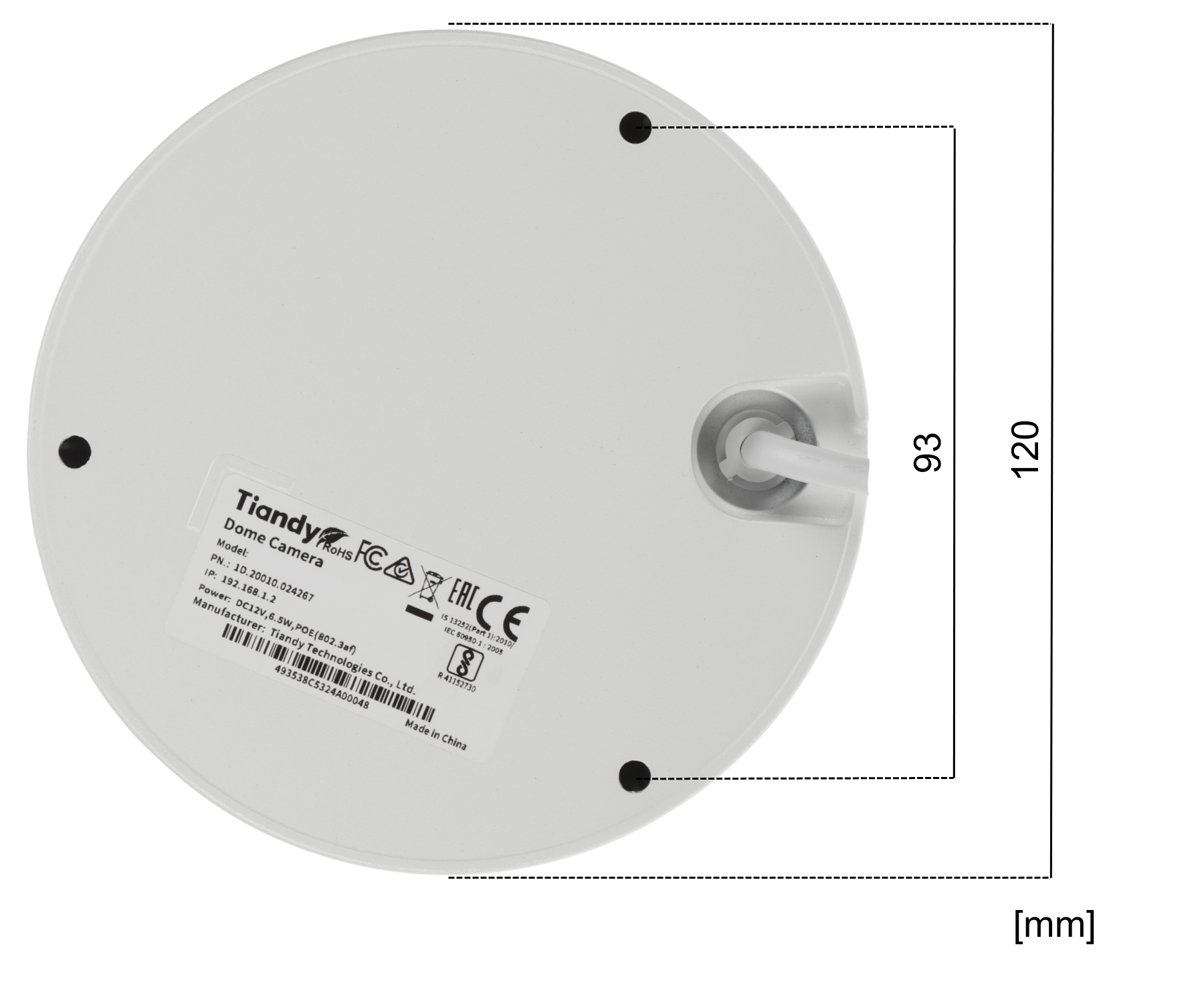 KAMERA IP TC-C38KS 3ERA-28 Color Maker - 8Mpx 2.8mm TIANDY-1955744