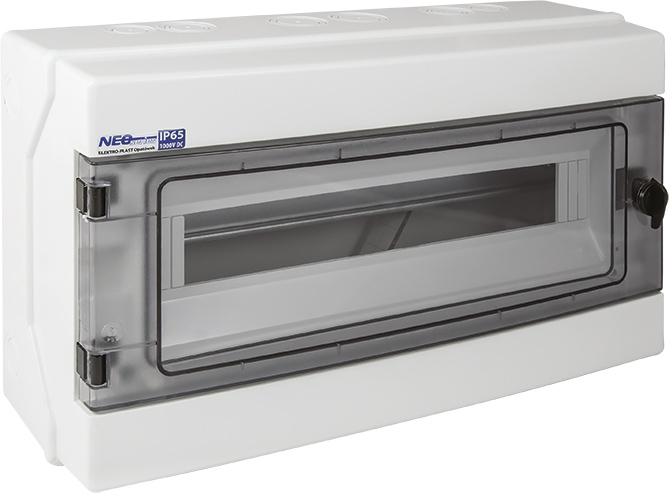 Rozdzielnica hermetyczna modułowa (500V AC, 1000V DC) 1x18 natynkowa (N+PE) IP65 RH-18-1767730