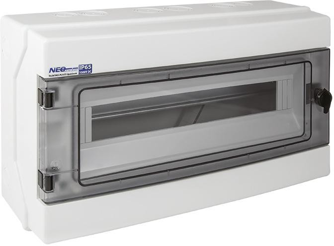 Rozdzielnica hermetyczna modułowa (500V AC, 1000V DC) 1x18 natynkowa (N+PE) IP65 RH-18-1899729
