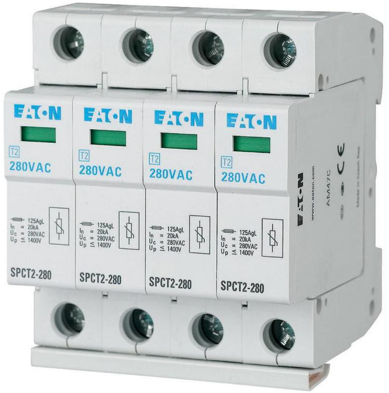 EATON OGRANICZNIK PRZEPIĘĆ T2 C 4P 4M 20/40KA 1.4KV TN, TNS, TNCS SPCT2-280/4-1948208