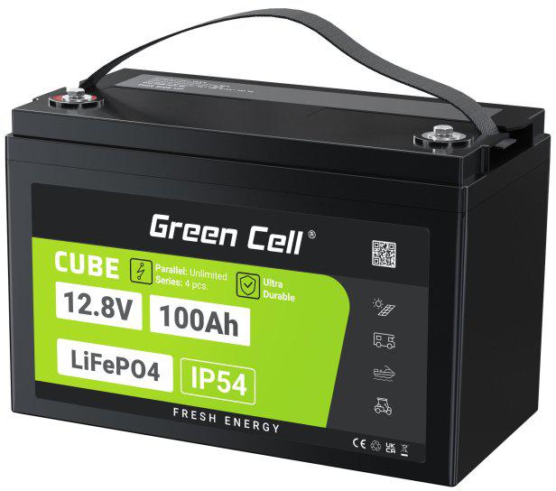 AKUMULATOR LITOWO-ŻELAZOWO-FOSFORANOWY LiFePO4 Green Cell Cube 12.8V 100Ah LFPGC12V100AH-1853358
