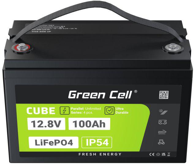 AKUMULATOR LITOWO-ŻELAZOWO-FOSFORANOWY LiFePO4 Green Cell Cube 12.8V 100Ah LFPGC12V100AH-1853361