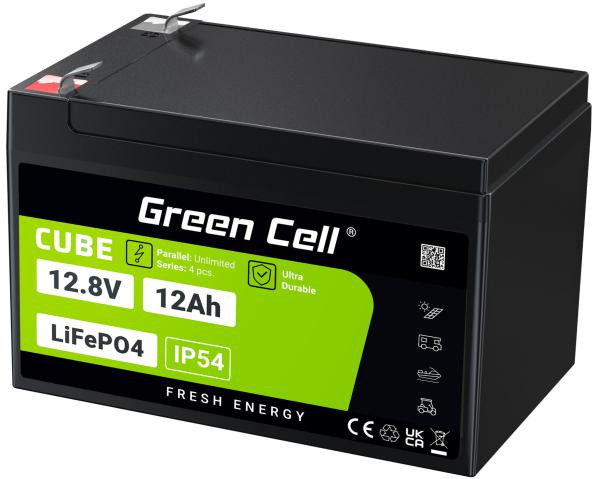 AKUMULATOR LITOWO-ŻELAZOWO-FOSFORANOWY LiFePO4 Green Cell Cube 12.8V 12Ah LFPGC12V12AH-1917849