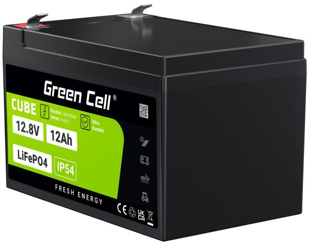 AKUMULATOR LITOWO-ŻELAZOWO-FOSFORANOWY LiFePO4 Green Cell Cube 12.8V 12Ah LFPGC12V12AH-1917845